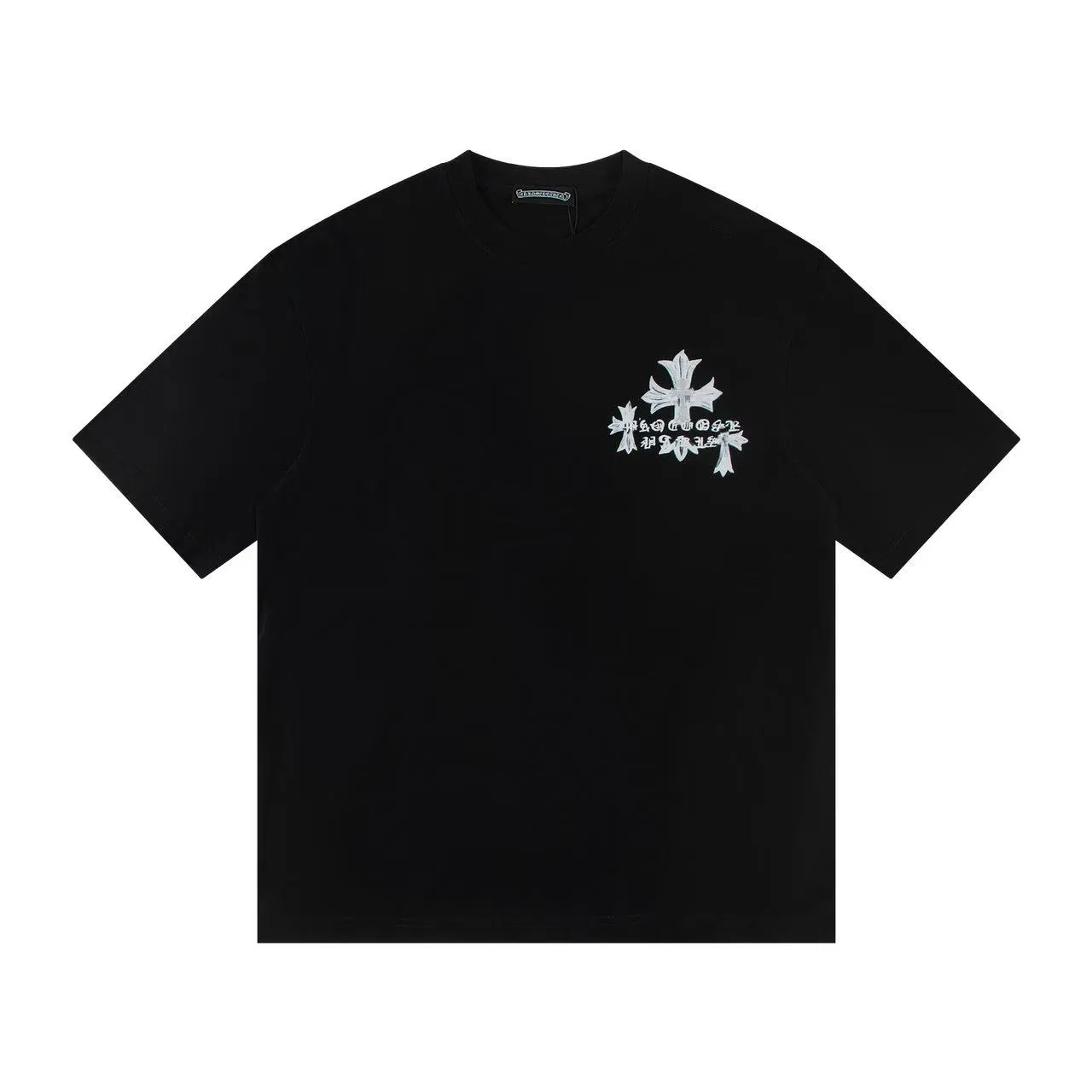 🅿️146 Style: 2025 new Croix Heart short-sleeved T-shirt Material: High version 300g double yarn combed cotton Size: S～XL Color: Black Style number: Z020